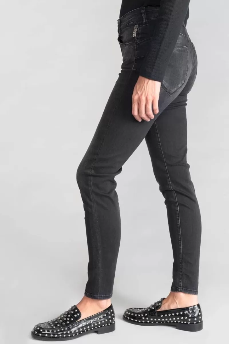 Le Temps des Cerises Coupe Slim-Acya Pulp Slim Taille Haute 7/8Eme Jeans Noir N°1 Black / Black
