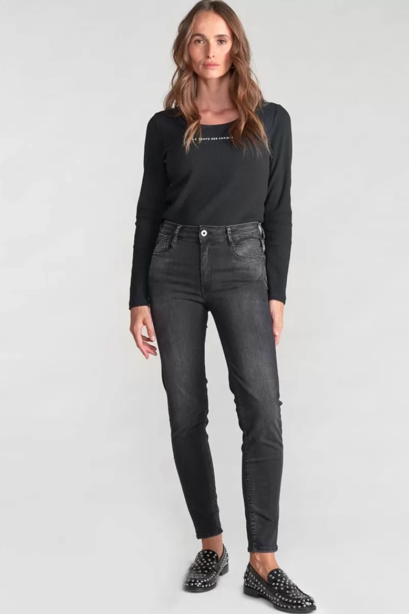 Le Temps des Cerises Coupe Slim-Acya Pulp Slim Taille Haute 7/8Eme Jeans Noir N°1 Black / Black
