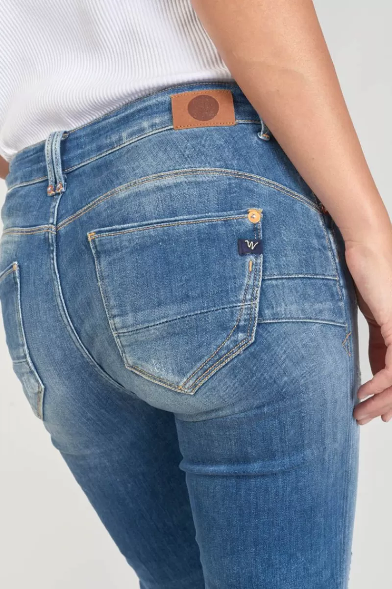 Le Temps des Cerises Coupe Slim-Anil Pulp Slim Taille Haute 7/8Eme Jeans Destroy Bleu N°3 Blue