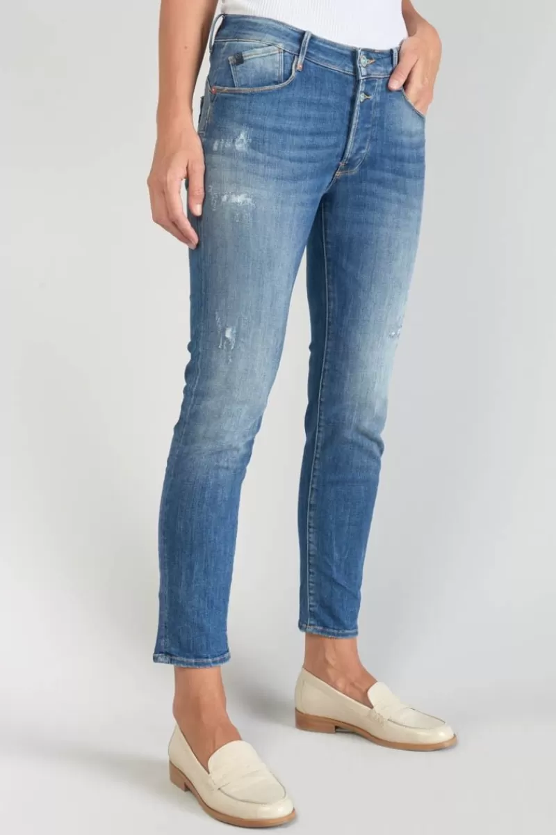 Le Temps des Cerises Coupe Slim-Anil Pulp Slim Taille Haute 7/8Eme Jeans Destroy Bleu N°3 Blue