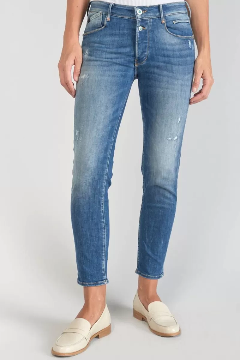 Le Temps des Cerises Coupe Slim-Anil Pulp Slim Taille Haute 7/8Eme Jeans Destroy Bleu N°3 Blue