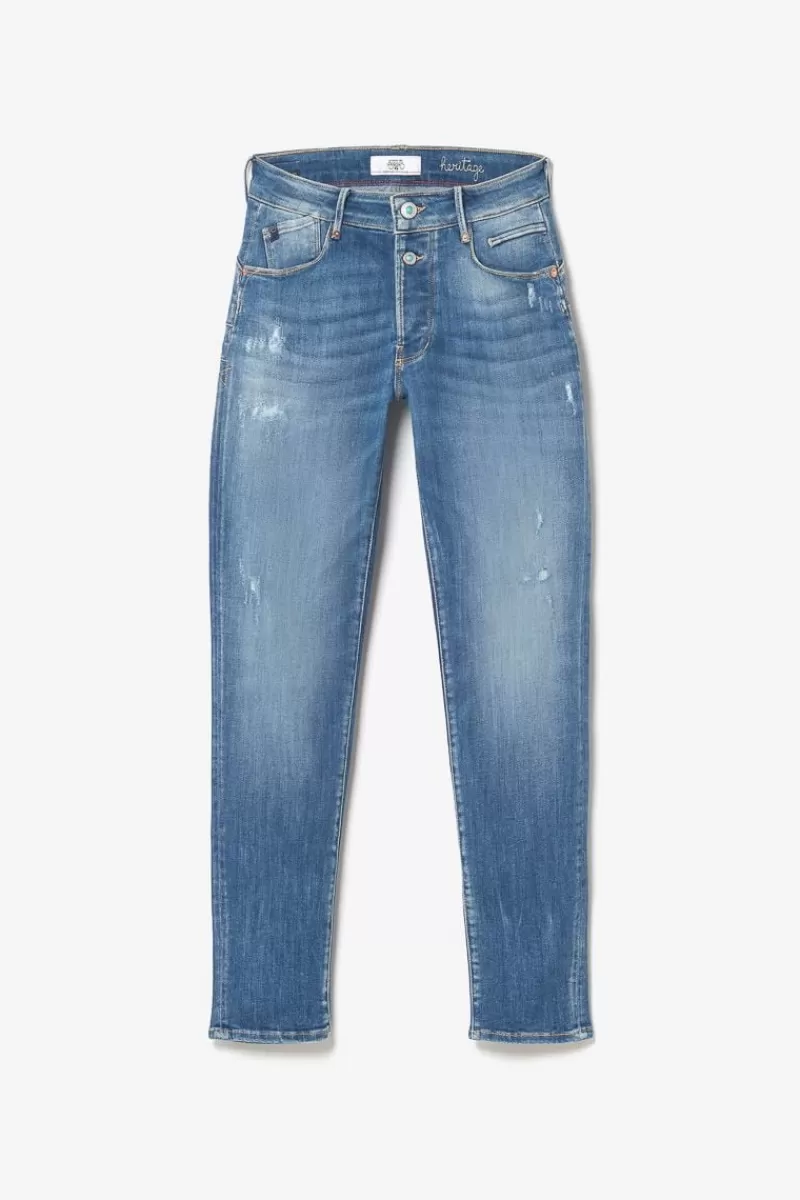 Le Temps des Cerises Coupe Slim-Anil Pulp Slim Taille Haute 7/8Eme Jeans Destroy Bleu N°3 Blue