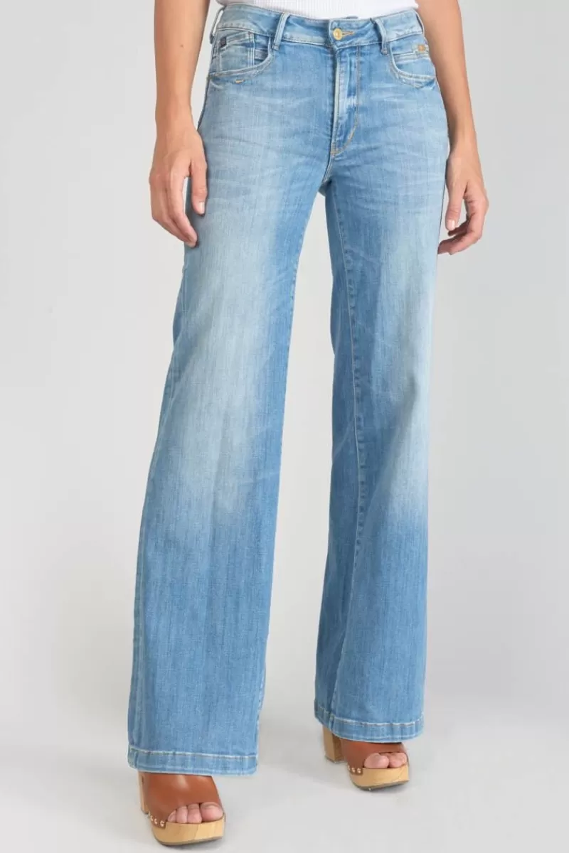Le Temps des Cerises Taille Haute-Axis Pulp Flare Taille Haute Jeans Bleu N°4 Blue