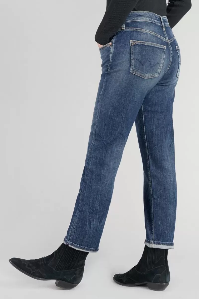 Le Temps des Cerises Coupe Mom-Bambino 400/17 Mom Taille Haute 7/8Eme Jeans Destroy Bleu N°2 Blue