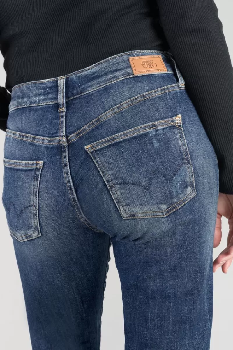 Le Temps des Cerises Coupe Mom-Bambino 400/17 Mom Taille Haute 7/8Eme Jeans Destroy Bleu N°2 Blue