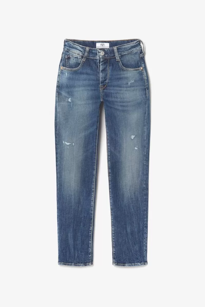 Le Temps des Cerises Coupe Mom-Bambino 400/17 Mom Taille Haute 7/8Eme Jeans Destroy Bleu N°2 Blue