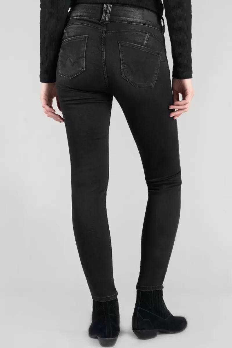 Le Temps des Cerises Coupe Slim-Bari Ultra Pulp Slim Taille Haute 7/8Eme Jeans Noir N°1 Black