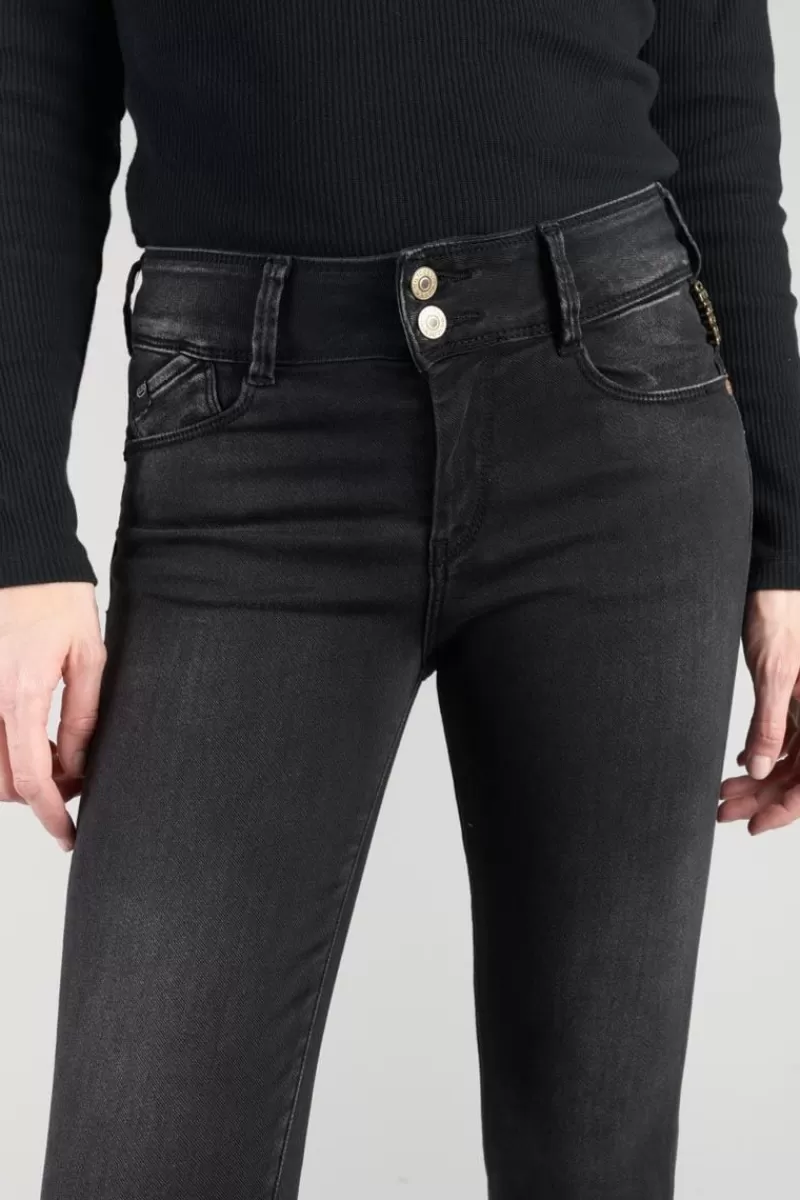 Le Temps des Cerises Coupe Slim-Bari Ultra Pulp Slim Taille Haute 7/8Eme Jeans Noir N°1 Black