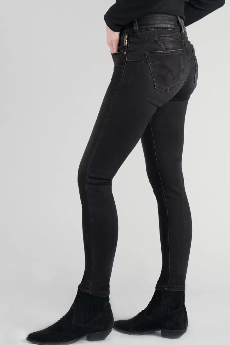 Le Temps des Cerises Coupe Slim-Bari Ultra Pulp Slim Taille Haute 7/8Eme Jeans Noir N°1 Black