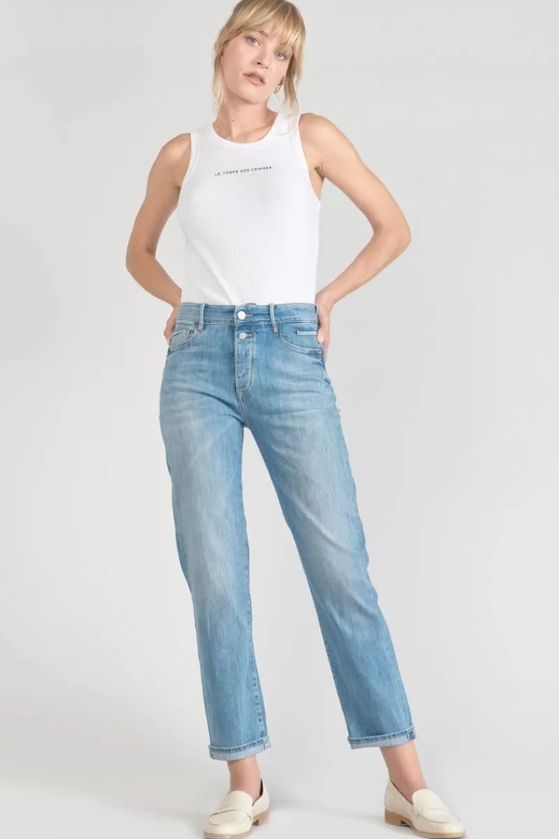 Le Temps des Cerises Coupe Regular-Basic 400/18 Mom Taille Haute 7/8Eme Jeans Bleu N°4 Blue