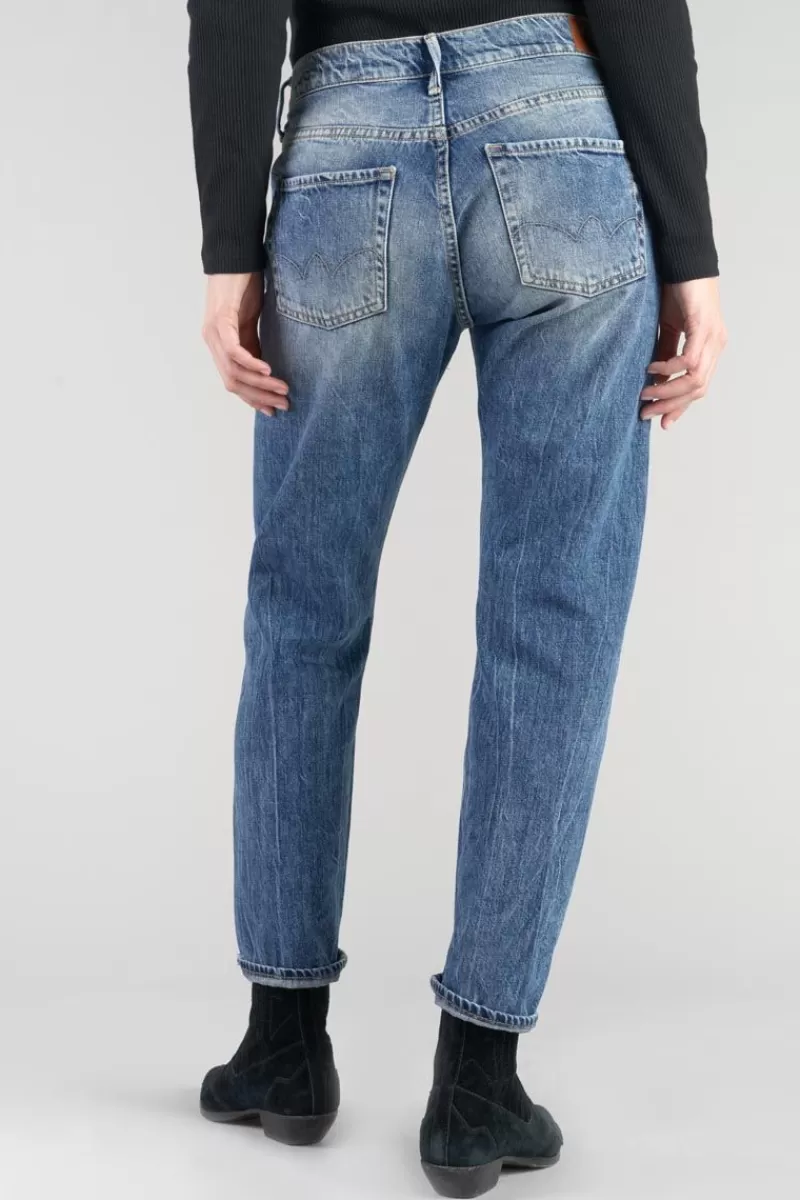 Le Temps des Cerises Coupe Mom-Basic 400/20 Mom Taille Haute 7/8Eme Jeans Bleu N°4 Blue