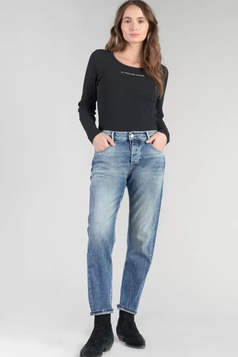 Le Temps des Cerises Coupe Mom-Basic 400/20 Mom Taille Haute 7/8Eme Jeans Bleu N°4 Blue