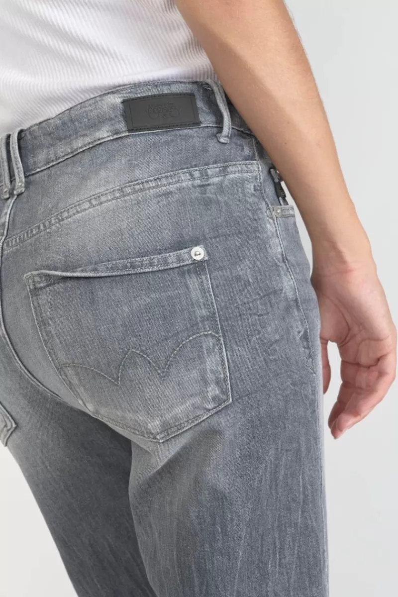 Le Temps des Cerises Coupe Regular-Basic 400/18 Mom Taille Haute 7/8Eme Jeans Gris N°3 Grey
