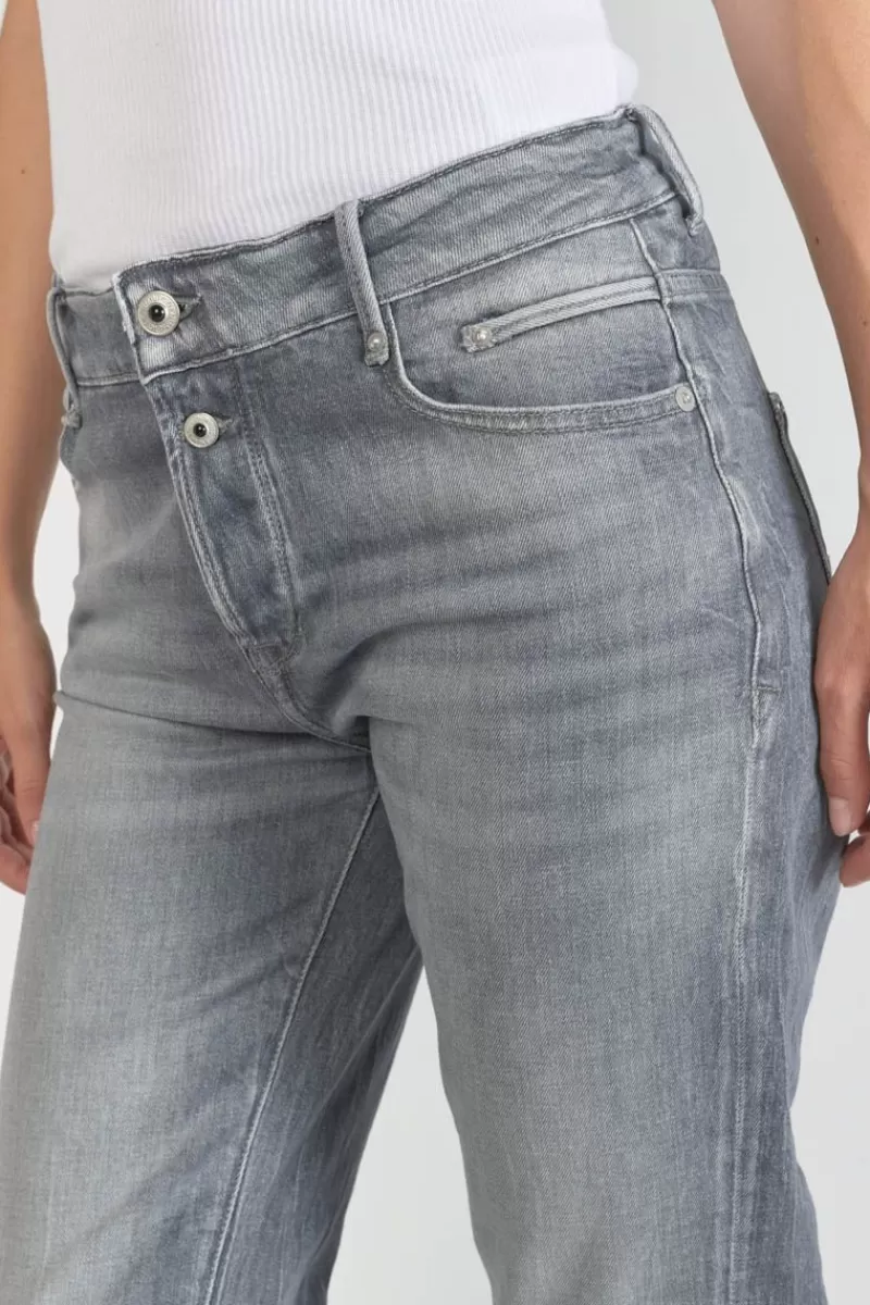 Le Temps des Cerises Coupe Regular-Basic 400/18 Mom Taille Haute 7/8Eme Jeans Gris N°3 Grey