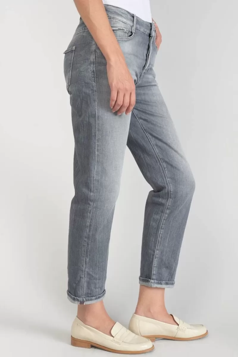 Le Temps des Cerises Coupe Regular-Basic 400/18 Mom Taille Haute 7/8Eme Jeans Gris N°3 Grey