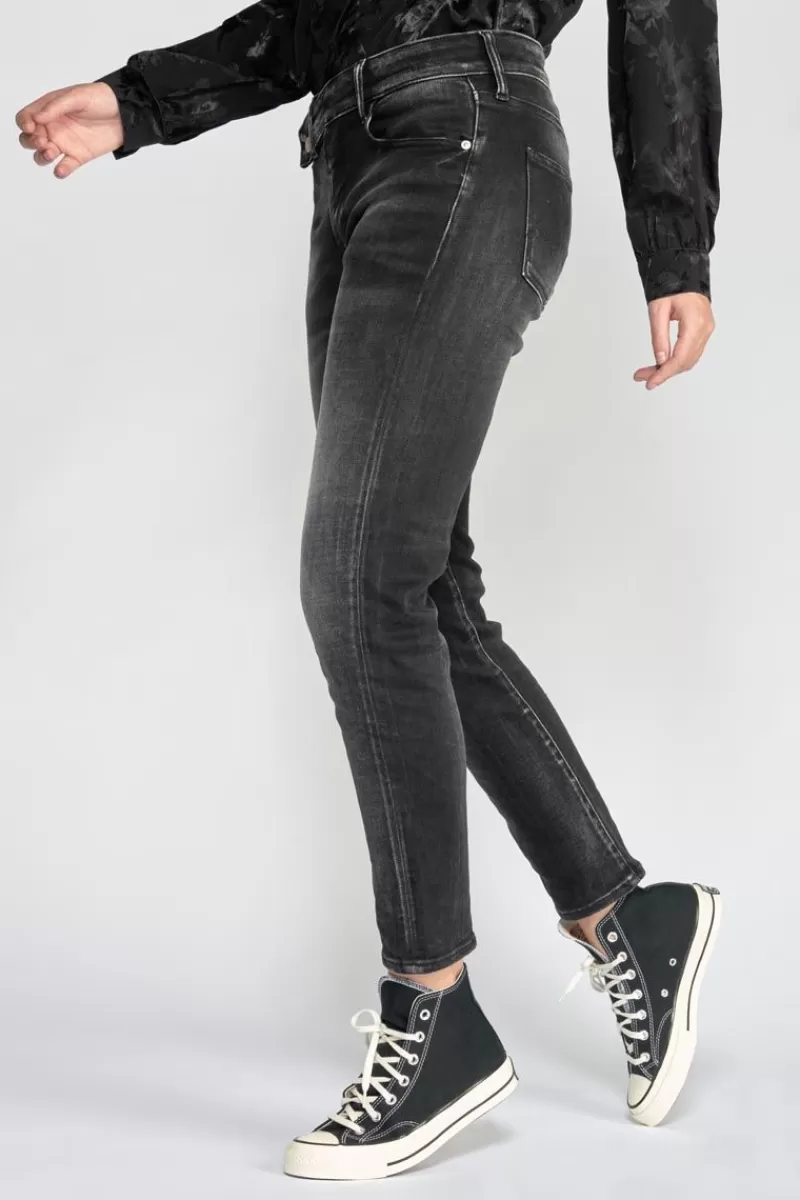 Le Temps des Cerises Coupe Regular-Basic 400/17 Mom Taille Haute 7/8Eme Jeans Noir N°1 Black / Black