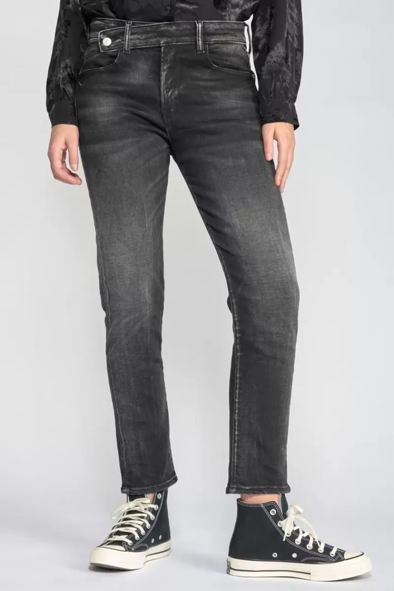 Le Temps des Cerises Coupe Regular-Basic 400/17 Mom Taille Haute 7/8Eme Jeans Noir N°1 Black / Black