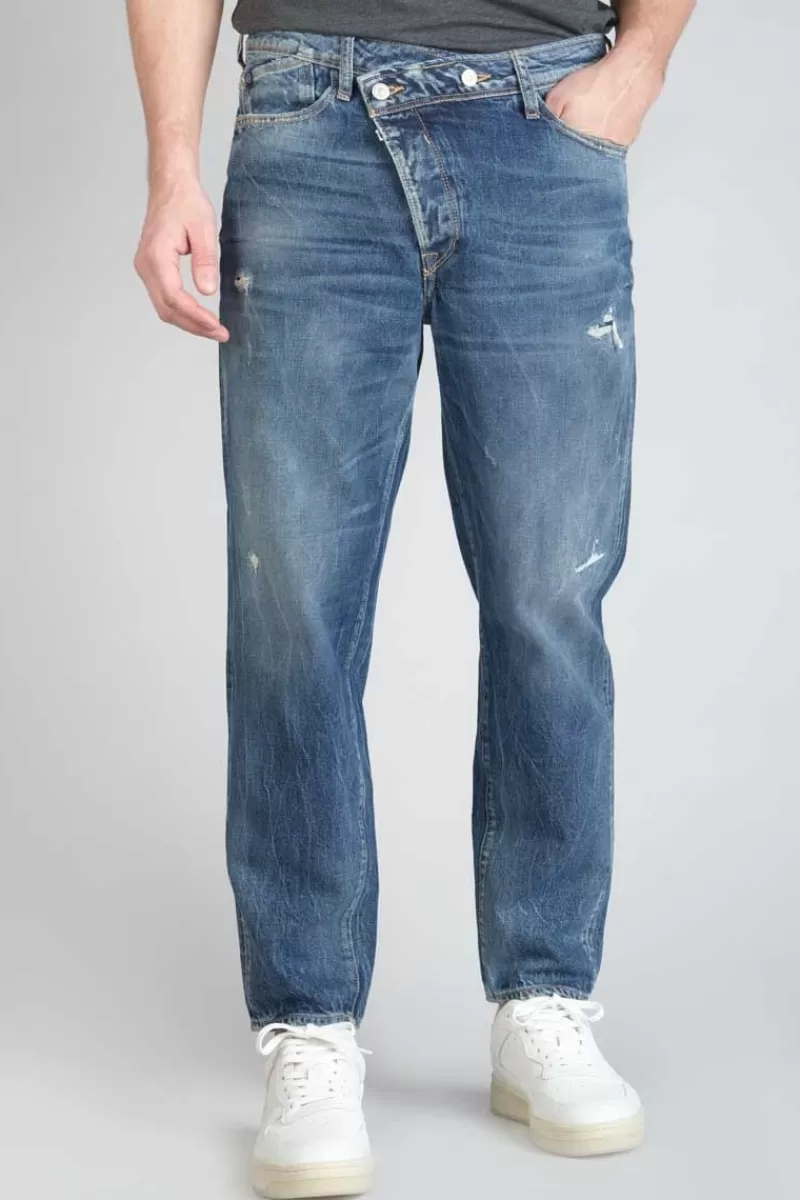 Le Temps des Cerises Coupe Relax-1998 Basic 7/8Eme Jeans Vintage Destroy Bleu N°2 Blue