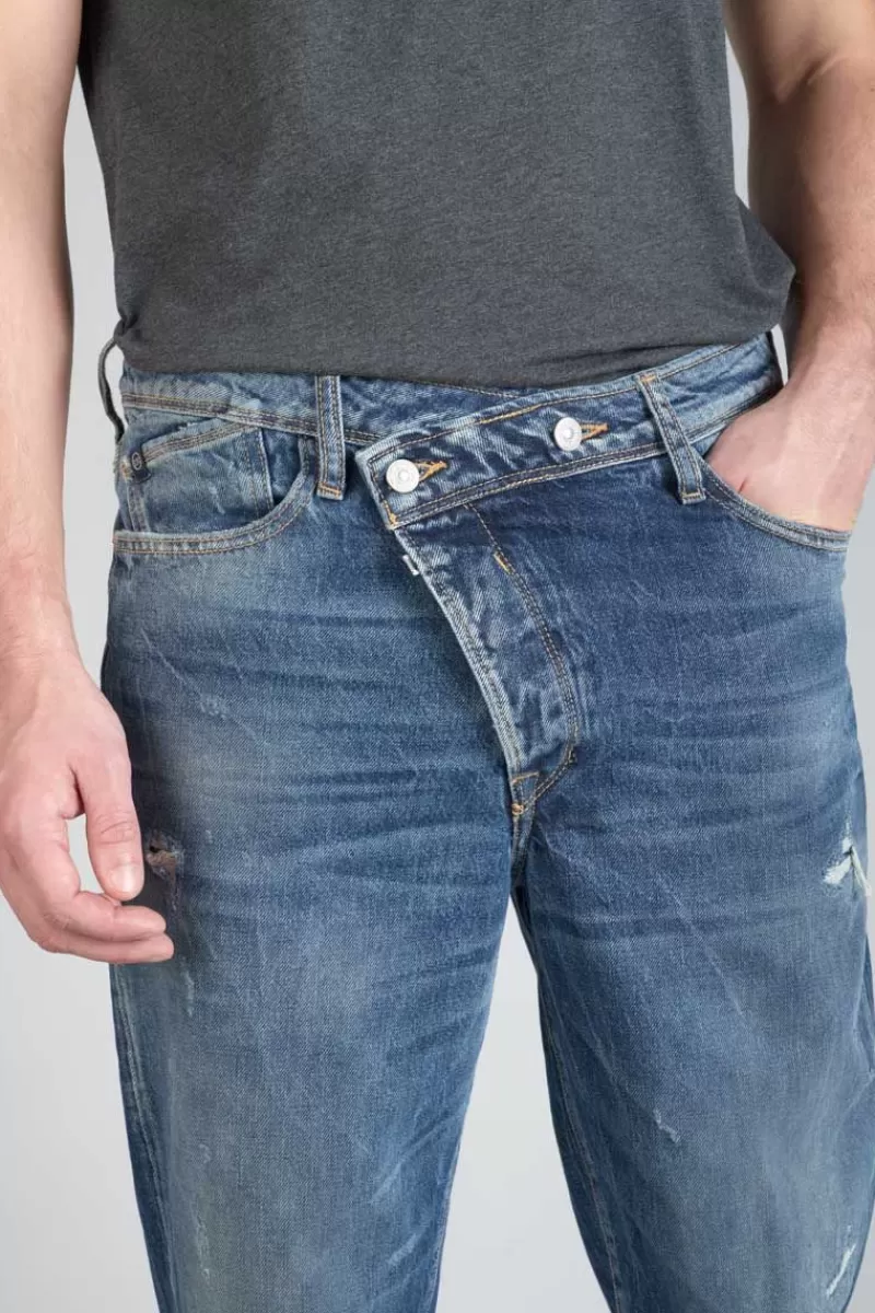 Le Temps des Cerises Coupe Relax-1998 Basic 7/8Eme Jeans Vintage Destroy Bleu N°2 Blue