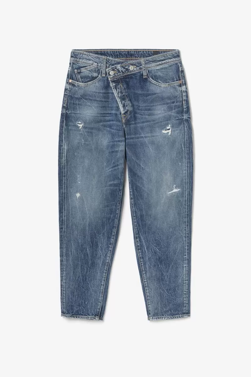 Le Temps des Cerises Coupe Relax-1998 Basic 7/8Eme Jeans Vintage Destroy Bleu N°2 Blue
