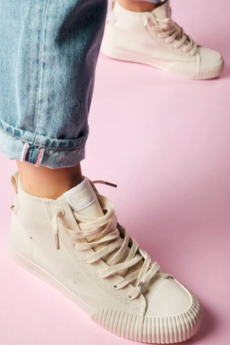 Le Temps des Cerises Chaussures-Baskets Montantes Harlo Beige Mono Off White