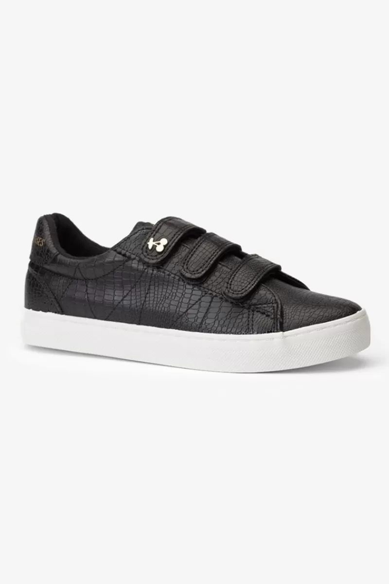 Le Temps des Cerises Chaussures-Baskets Vic Noires Effet Python Black / Gold