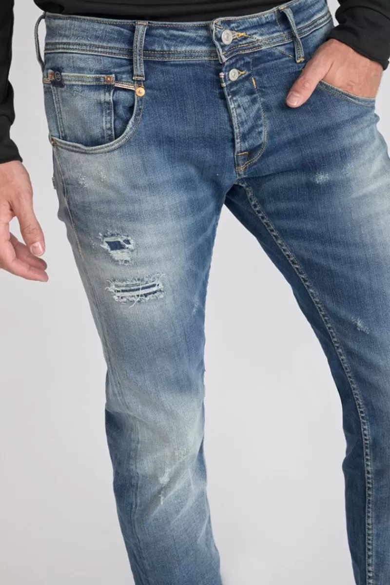 Le Temps des Cerises Coupe Regular Confort-Bellarys 800/12 Regular Jeans Destroy Vintage Bleu N°3 Blue