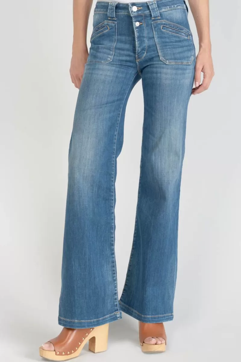 Le Temps des Cerises Taille Haute-Beni Pulp Flare Taille Haute Jeans Bleu N°2 Blue
