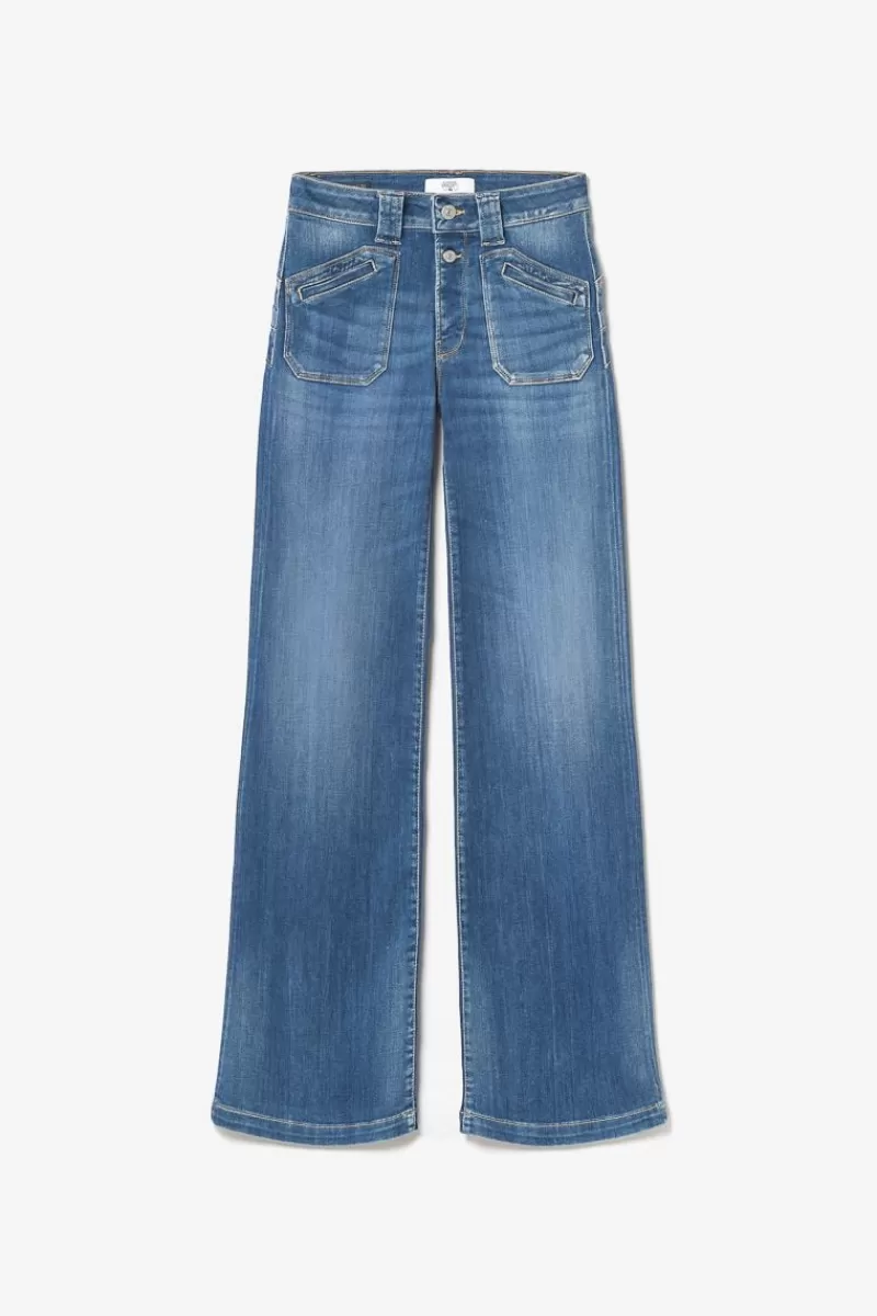 Le Temps des Cerises Taille Haute-Beni Pulp Flare Taille Haute Jeans Bleu N°2 Blue