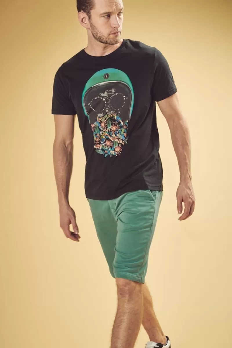 Le Temps des Cerises Shorts & Bermudas-Bermuda Chino Jogg Swoop Vert D'Eau Oil