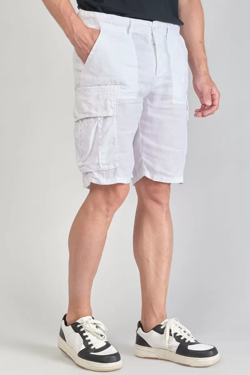 Le Temps des Cerises Shorts & Bermudas-Bermuda En Lin Rocca Blanc White