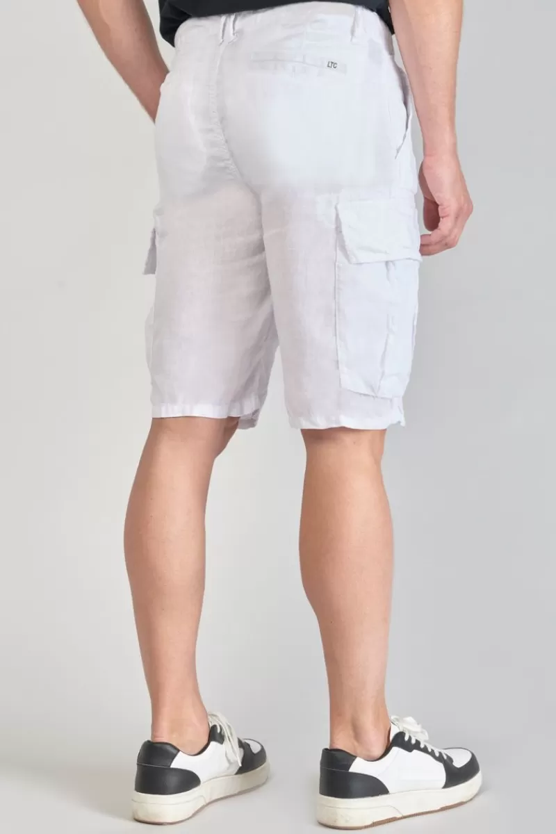 Le Temps des Cerises Shorts & Bermudas-Bermuda En Lin Rocca Blanc White