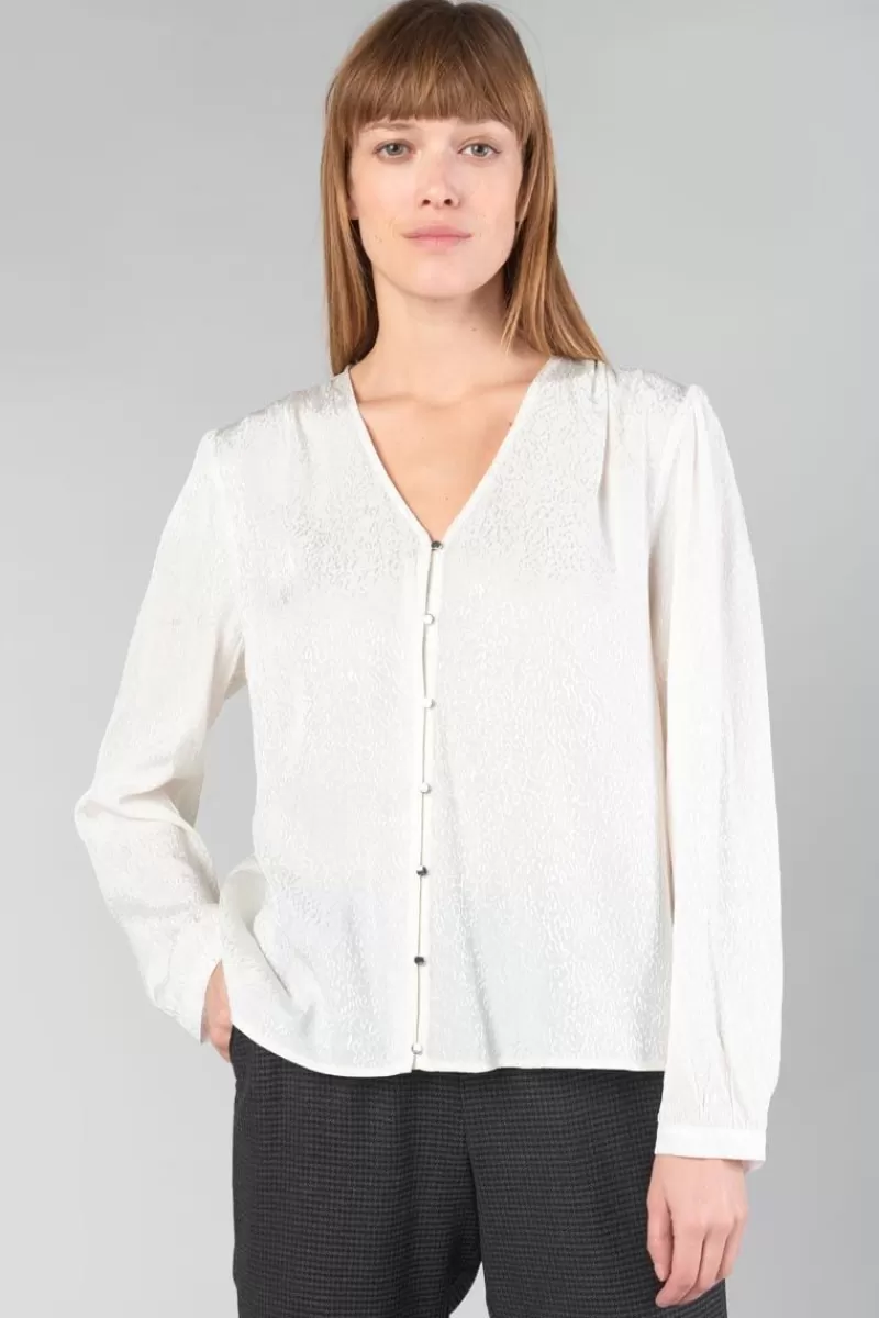 Le Temps des Cerises Tops-Blouse Frano En Jacquard Creme Ice Cream