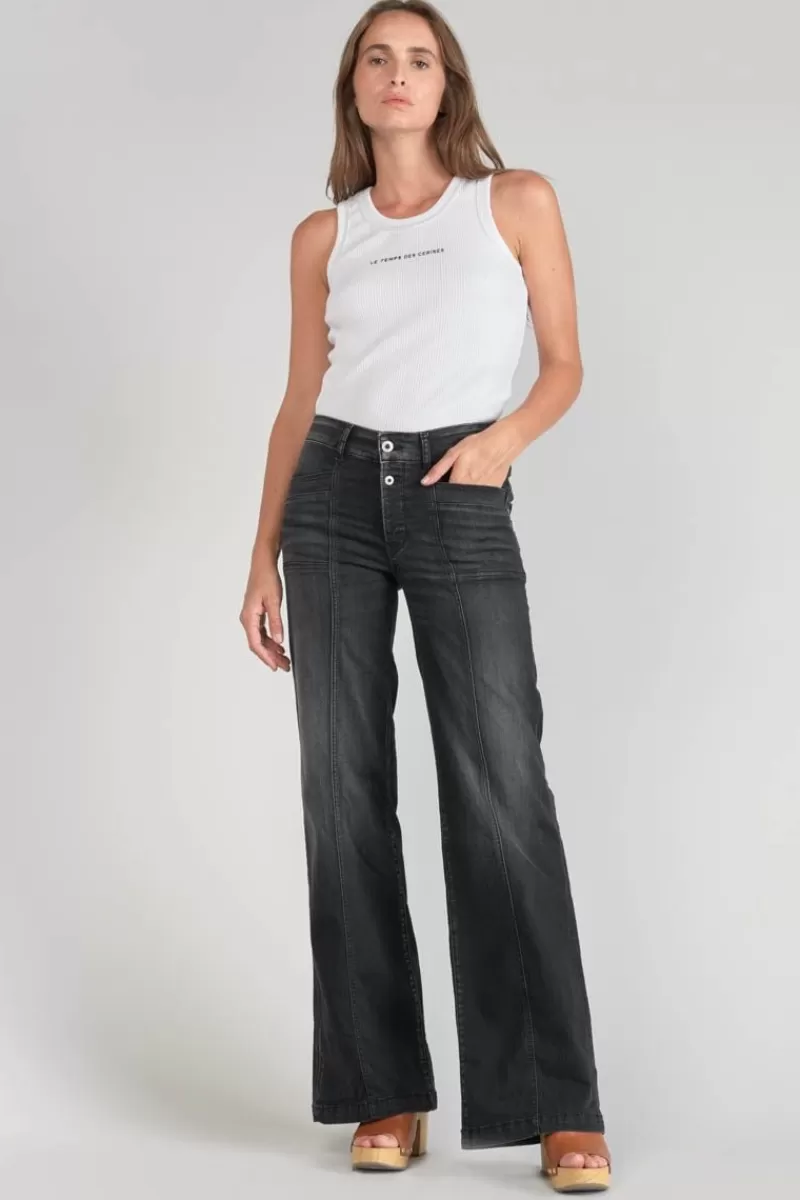Le Temps des Cerises Taille Haute-Bran Pulp Flare Taille Haute Jeans Noir N°1 Black / Black