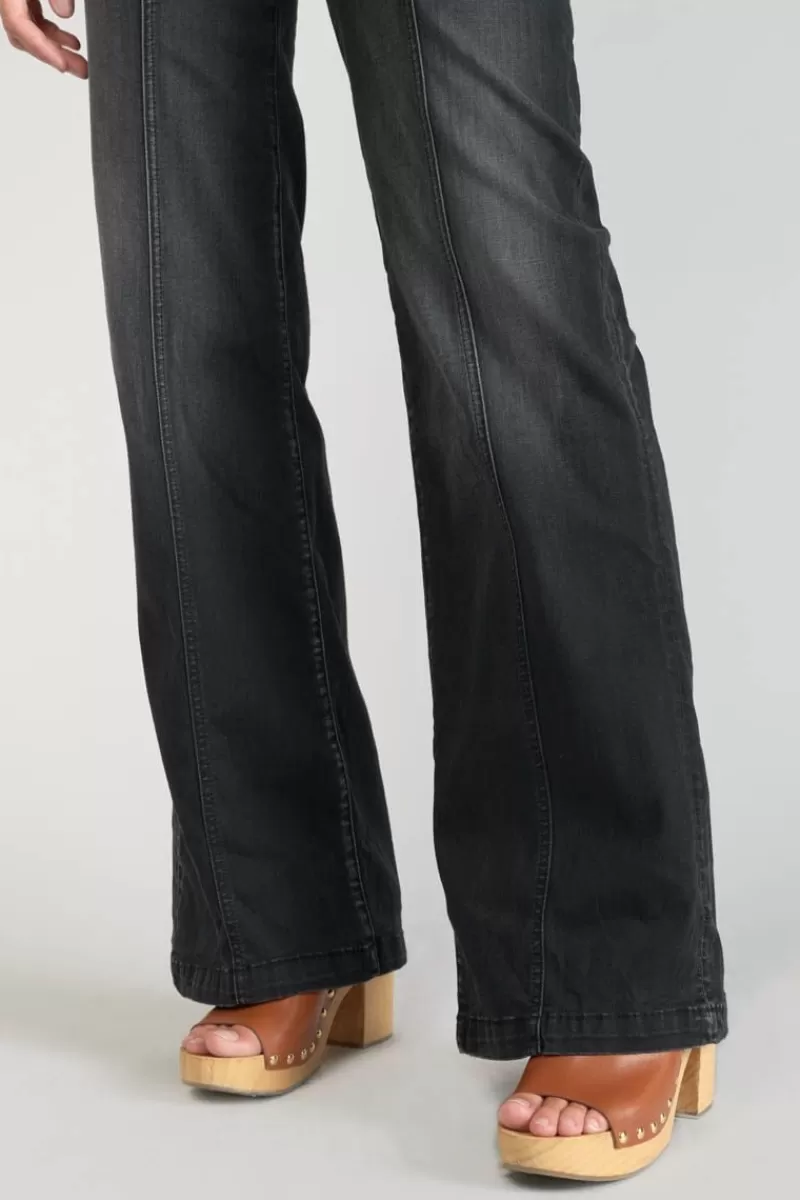 Le Temps des Cerises Taille Haute-Bran Pulp Flare Taille Haute Jeans Noir N°1 Black / Black