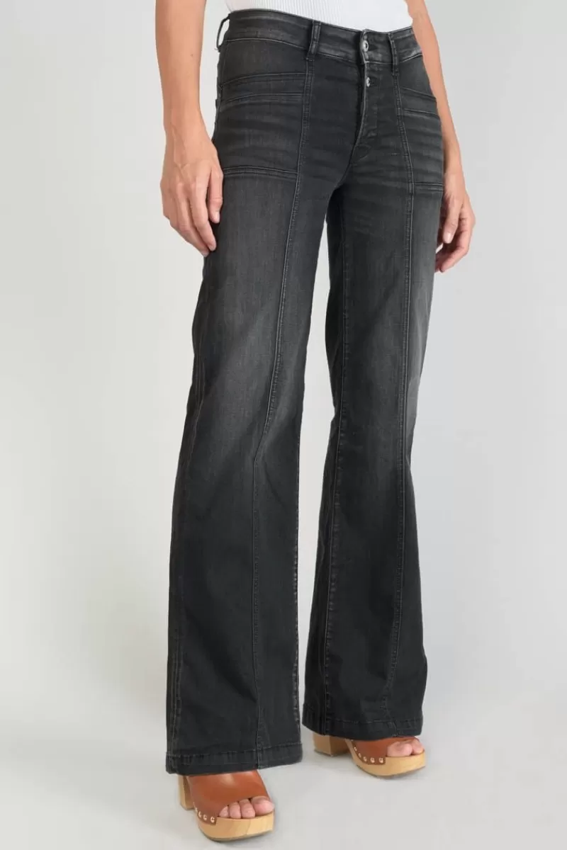 Le Temps des Cerises Taille Haute-Bran Pulp Flare Taille Haute Jeans Noir N°1 Black / Black