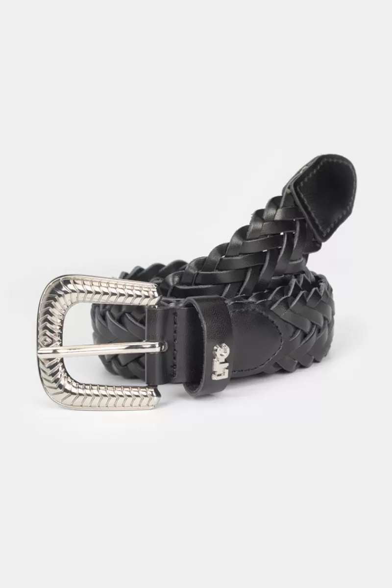 Le Temps des Cerises Ceintures-Ceinture Balk Noire Tressee Black