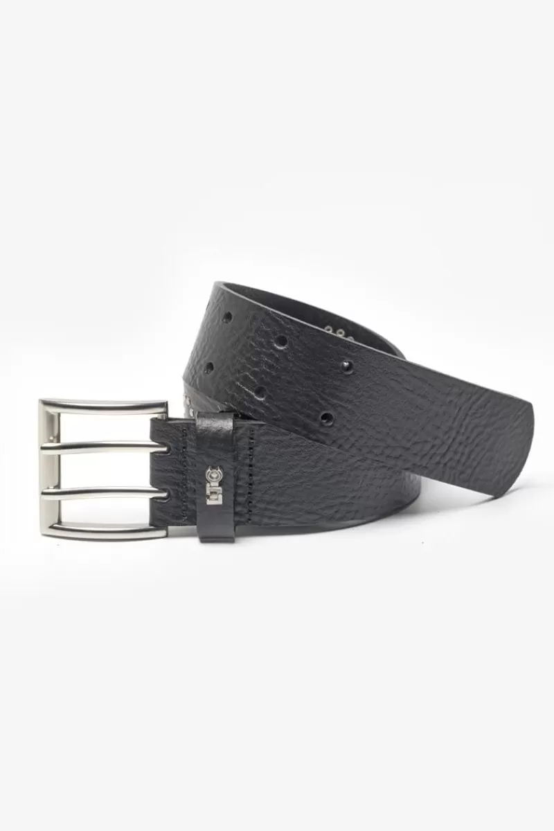 Le Temps des Cerises Ceintures-Ceinture Clouty En Cuir Noir Cloute Black