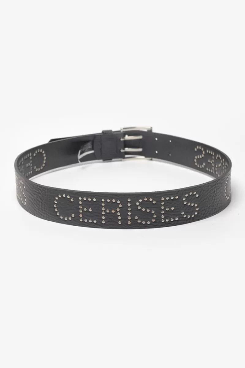 Le Temps des Cerises Ceintures-Ceinture Clouty En Cuir Noir Cloute Black