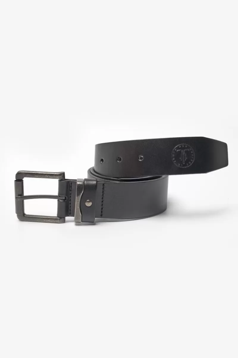 Le Temps des Cerises Ceintures-Ceinture Coral En Cuir Noir Black