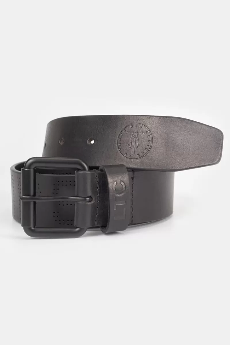 Le Temps des Cerises Ceintures-Ceinture Komel En Cuir Noir Black