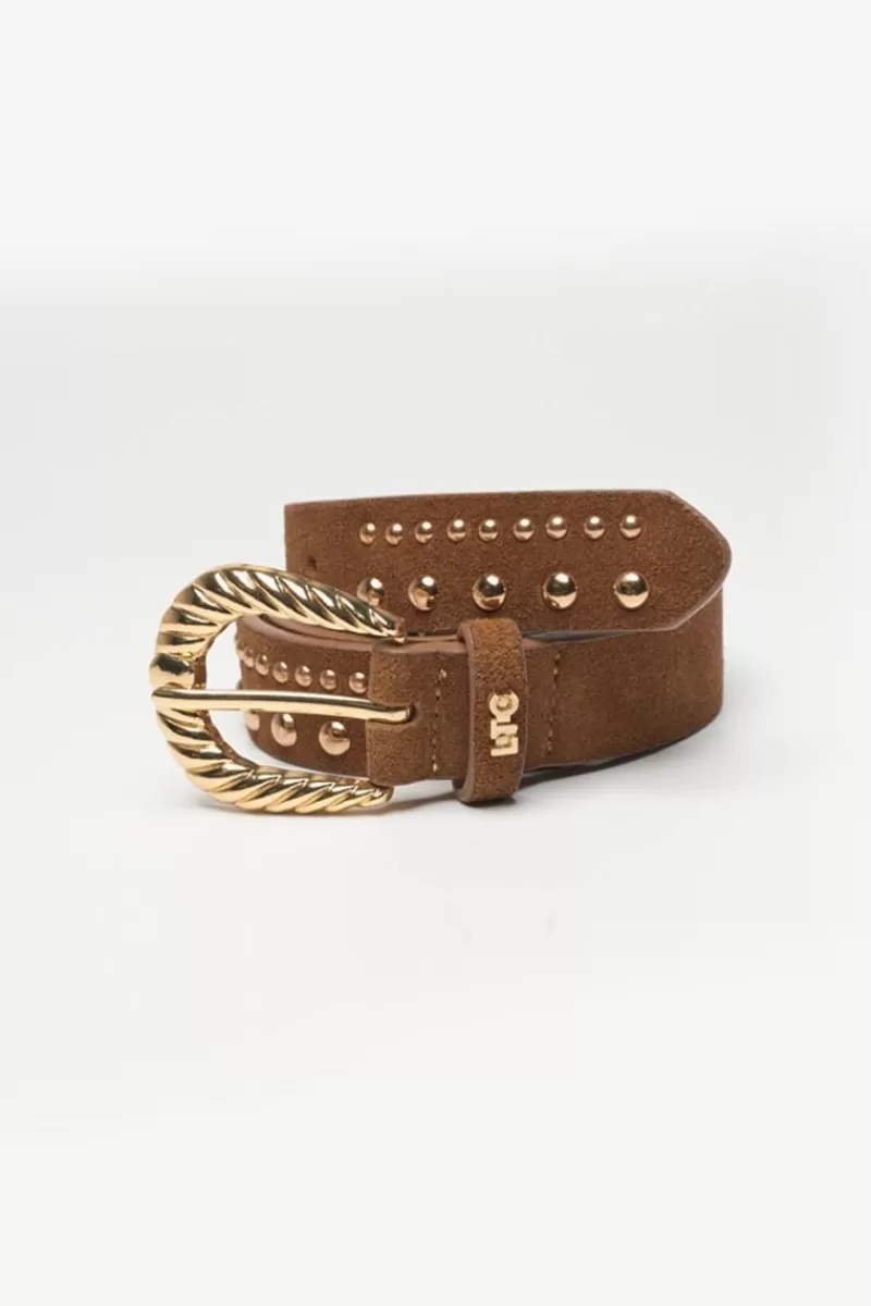 Le Temps des Cerises Ceintures-Ceinture Smara En Cuir Cognac