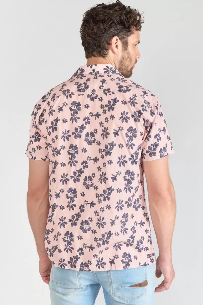 Le Temps des Cerises Chemises-Chemise Postir Rose A Motif Fleuri Pink