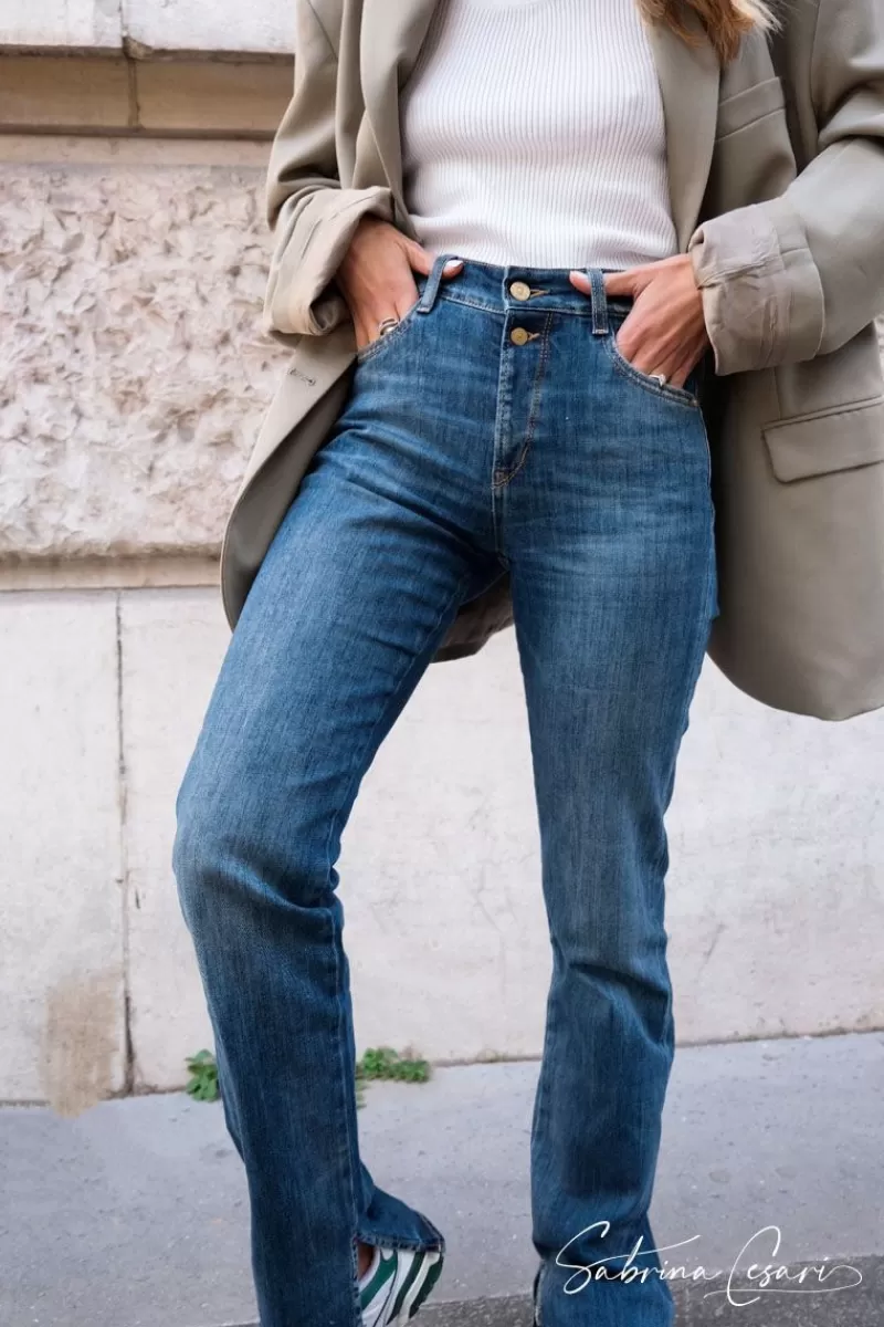 Le Temps des Cerises Coupe Regular-Collab @Sabrinacsari Roma 400/19 Mom Taille Haute Jeans Bleu N°1 Blue
