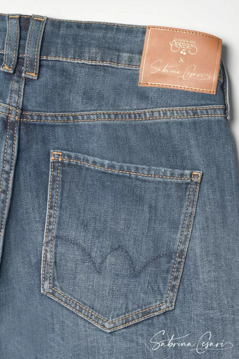 Le Temps des Cerises Coupe Regular-Collab @Sabrinacsari Roma 400/19 Mom Taille Haute Jeans Bleu N°1 Blue