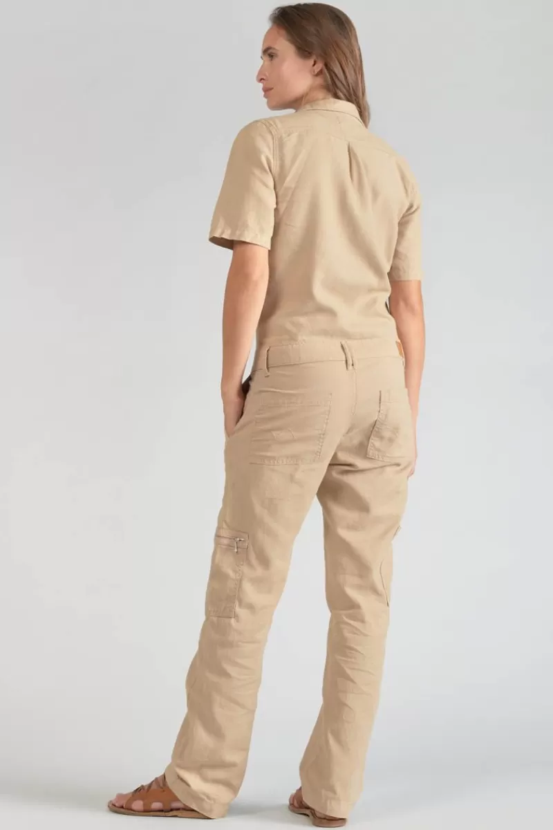 Le Temps des Cerises Combinaisons-Combinaison Pantalon Luminy Beige Sable Desert