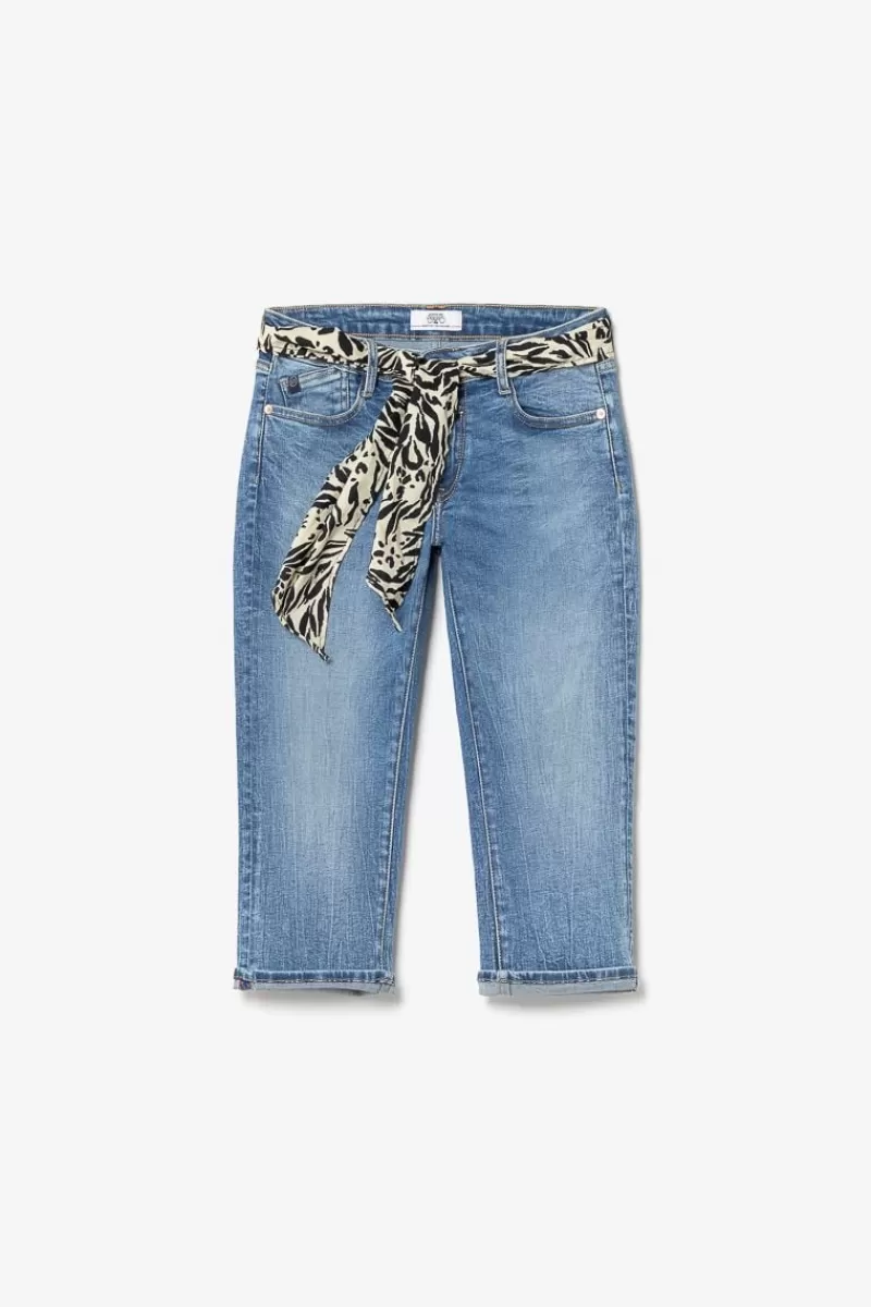 Le Temps des Cerises Jupes & Shorts-Corsaire Oriol En Jeans Bleu Delave Blue