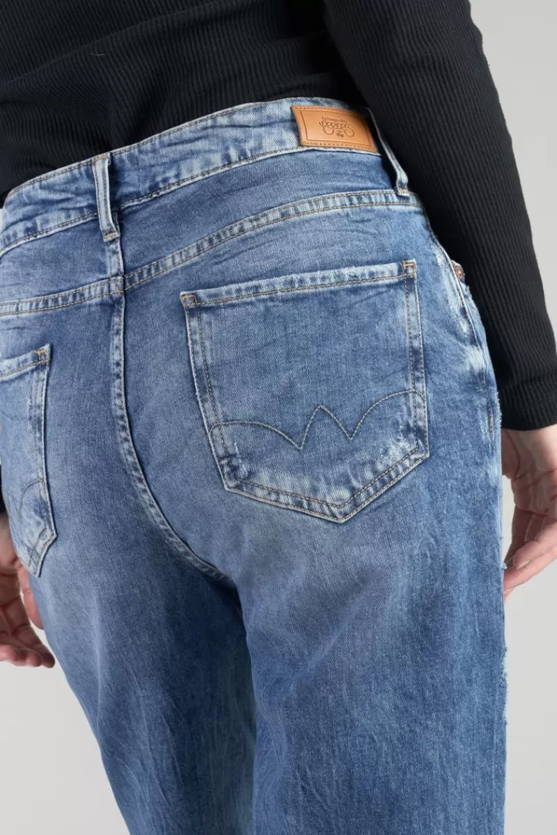 Le Temps des Cerises Coupe Boyfit-Cosy Boyfit 7/8Eme Jeans Destroy Vintage Bleu N°4 Blue
