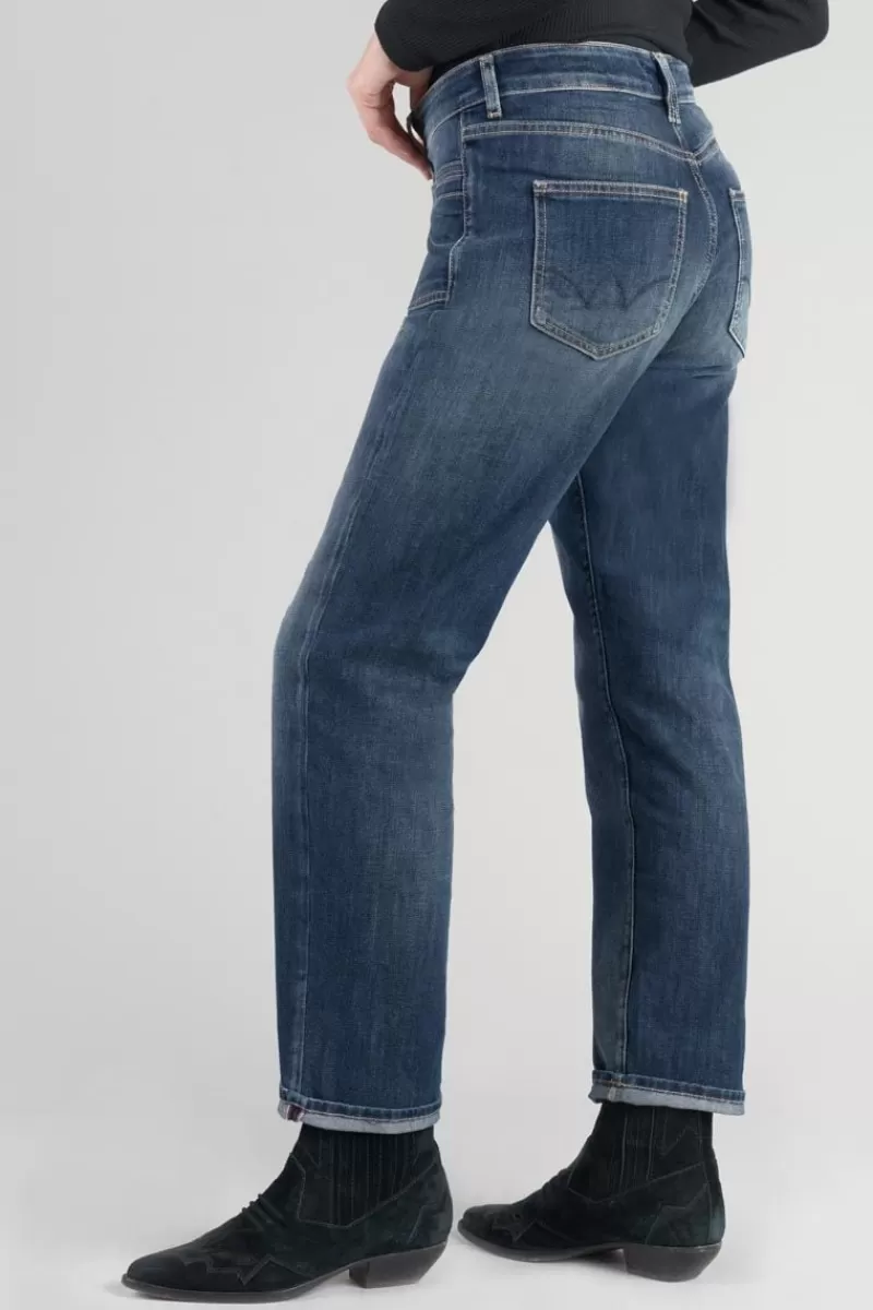 Le Temps des Cerises Coupe Mom-Fafa 400/18 Mom Taille Haute 7/8Eme Jeans Destroy Bleu N°3 Blue