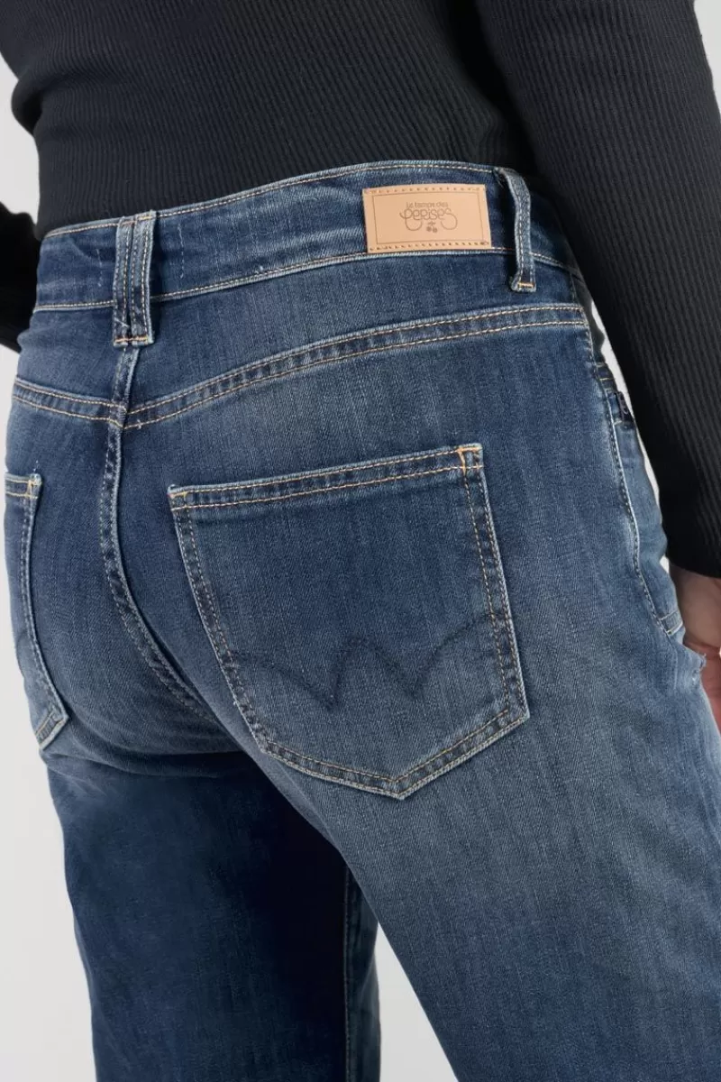 Le Temps des Cerises Coupe Mom-Fafa 400/18 Mom Taille Haute 7/8Eme Jeans Destroy Bleu N°3 Blue